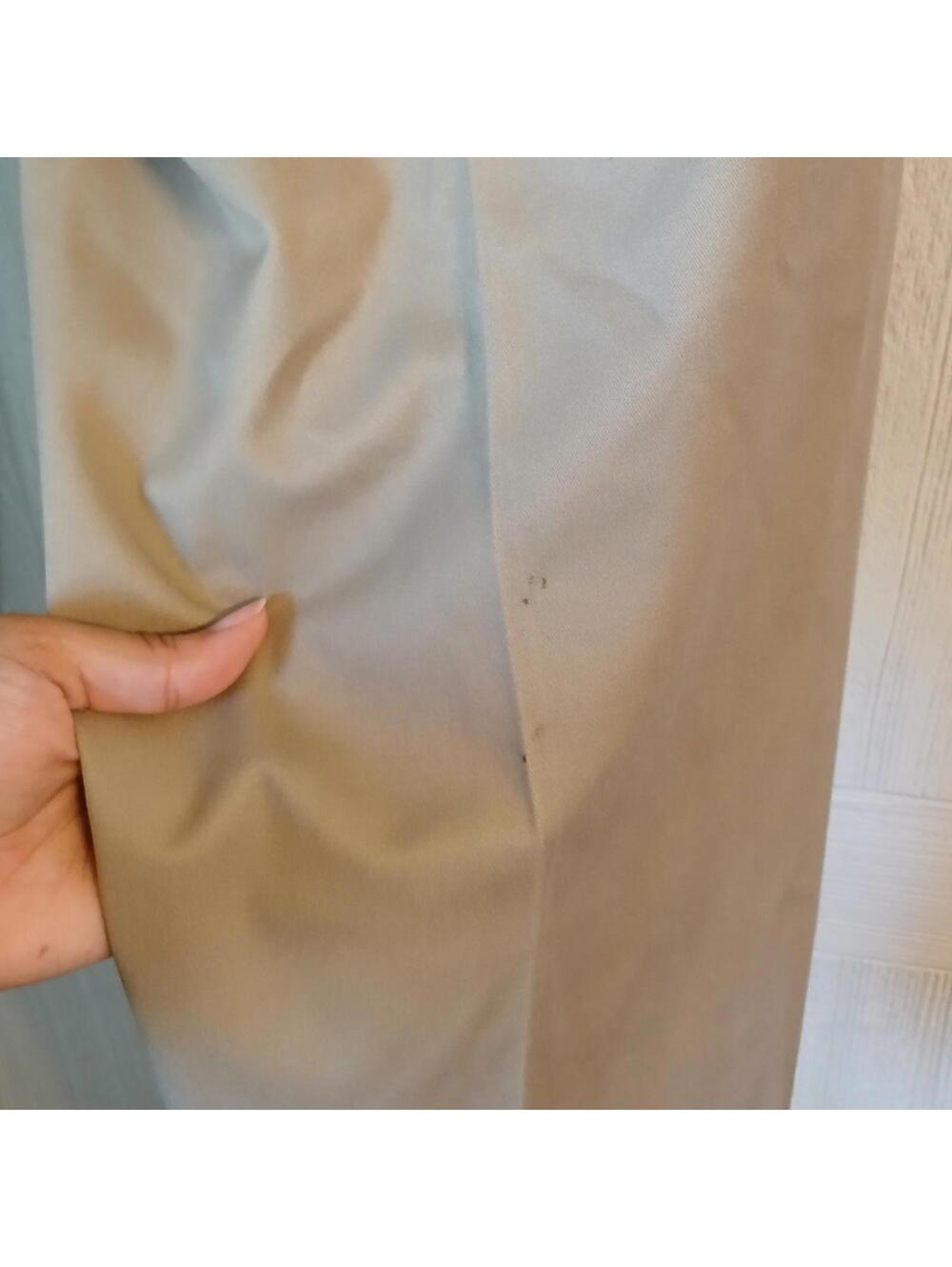 Perry Ellis Portfolio Men's 36x29 Tan Dress Pants - Flawed Dark Stains - Picture 3 of 12